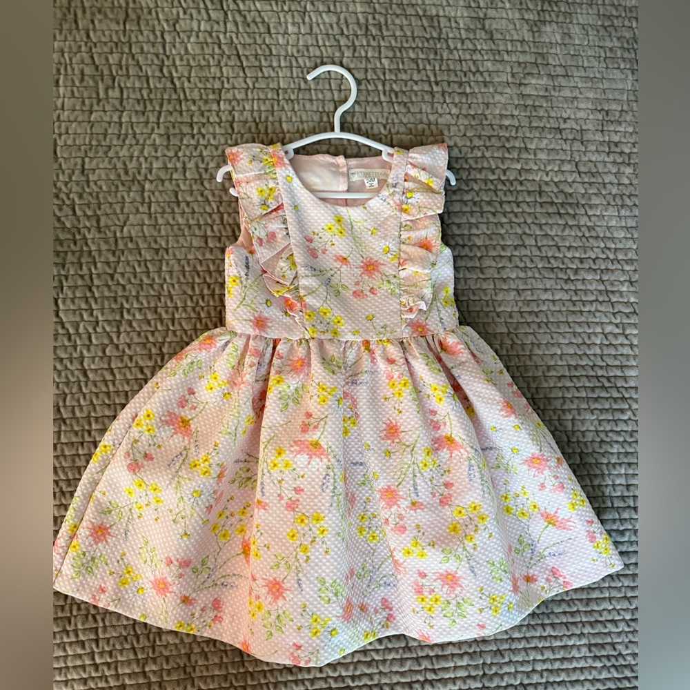 Nanette Baby Floral Dress - Pink and Yellow